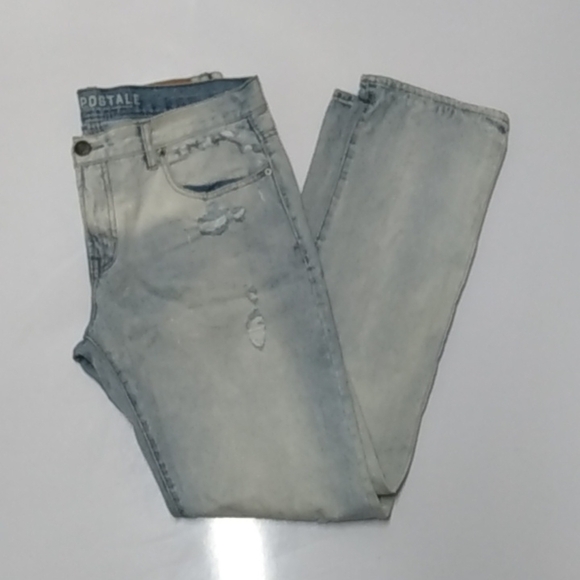 Aeropostale Men's Jeans, 34/34, Slim Straight White wash Blue,  pre-owned - Picture 1 of 11